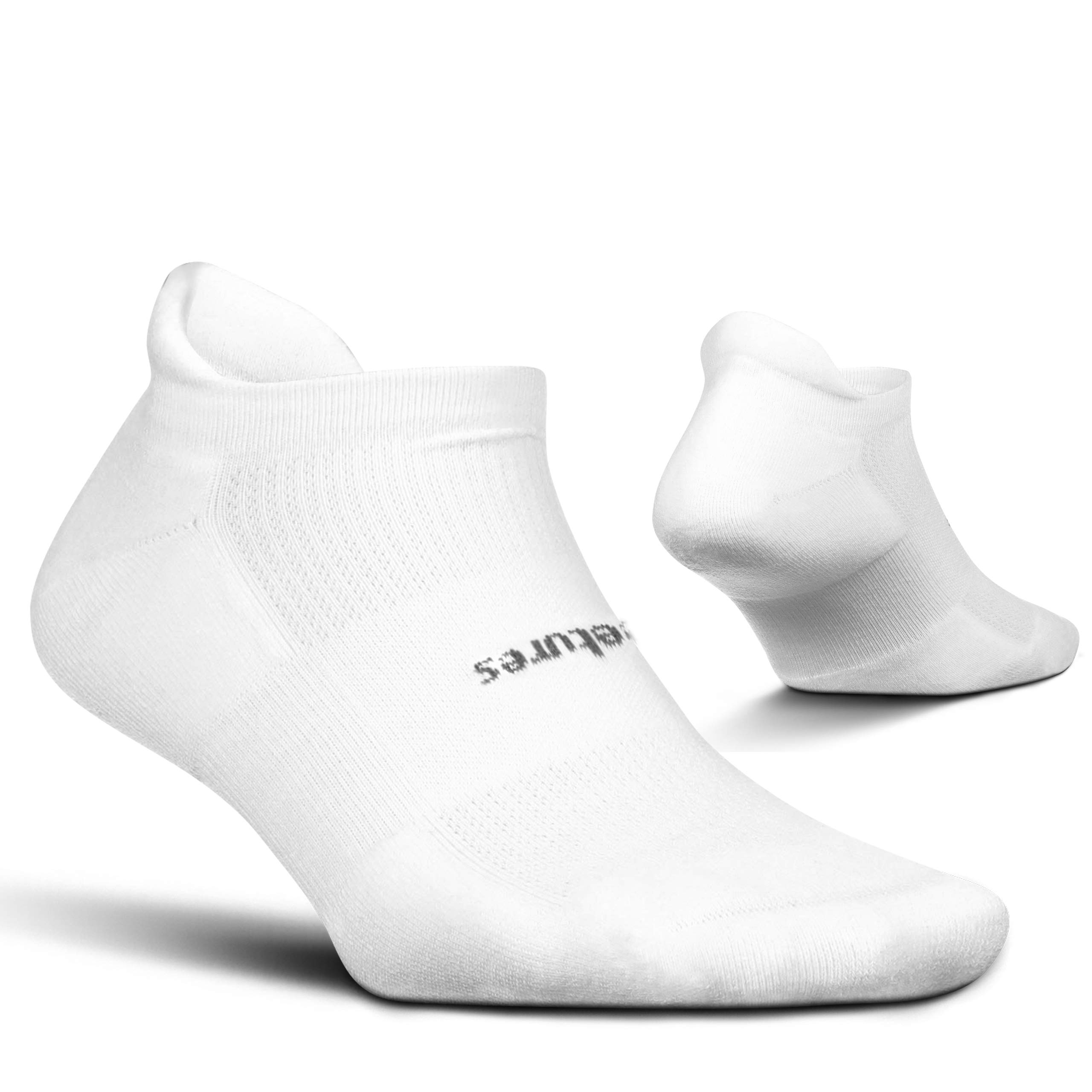 Feetures High Performance Cushion Ankle Sock - No Show Socks for Women & Men with Heel Tab - White, S (1 Pair)