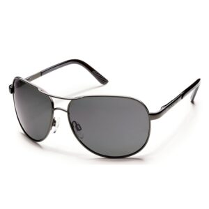 suncloud optics aviator sunglasses(gun metal,gray polarized)