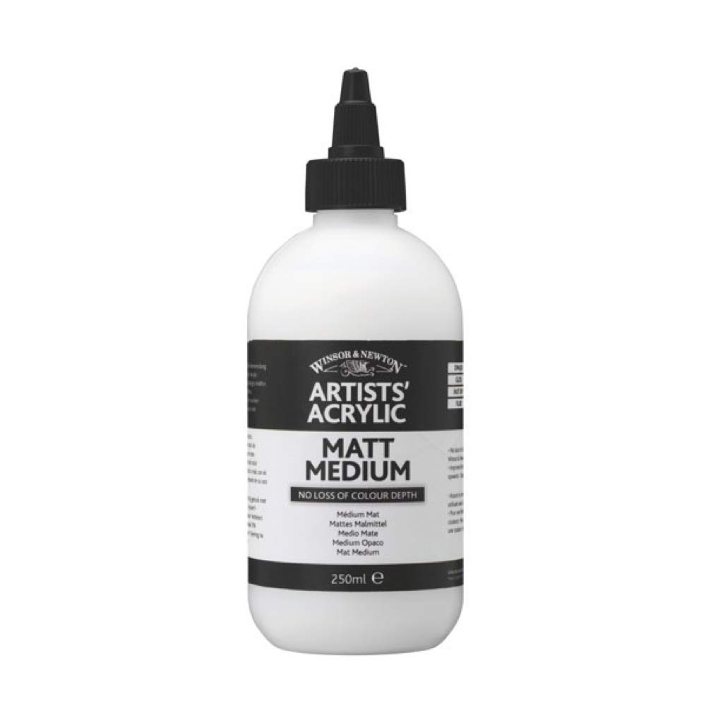 Winsor & Newton Professional Acrylic Medium, Matt Medium, 250ml (8.5-oz)