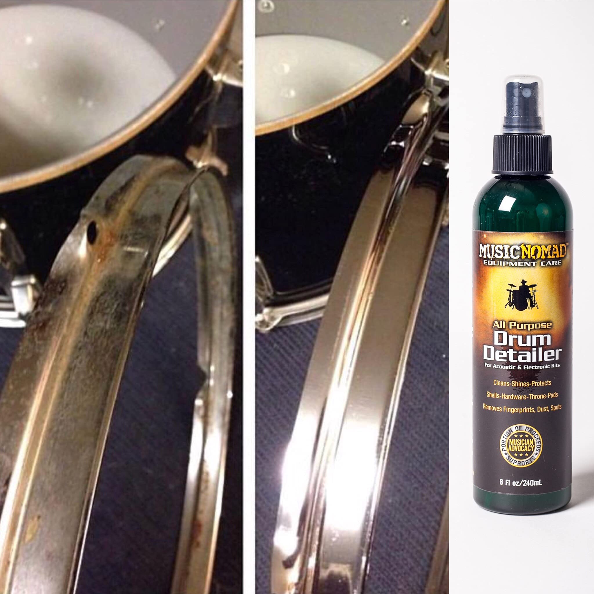 MusicNomad Premium Drum Detailer and Polish, 8 oz (MN110)