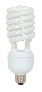 satco s7336 40 watt (150 watt) 2600 lumens hi-pro spiral cfl daylight white 5000k medium base 120 volt light bulb