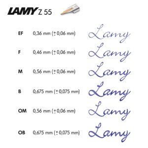 LAMY L74-F Fountain Pen, Nib F (Fine), Dialog 3, Palladium Coat, Dual Use Type