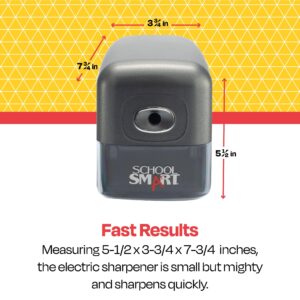 School Smart Electric Pencil Sharpener, 5-1/2 x 3-3/4 x 7-3/4 Inches