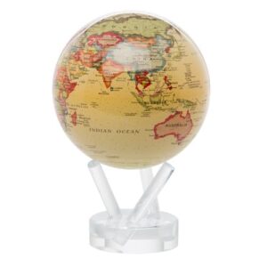 Political Map Yellow MOVA Globe 4.5"