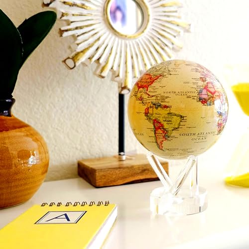 Political Map Yellow MOVA Globe 4.5"