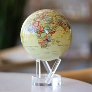 Political Map Yellow MOVA Globe 4.5"