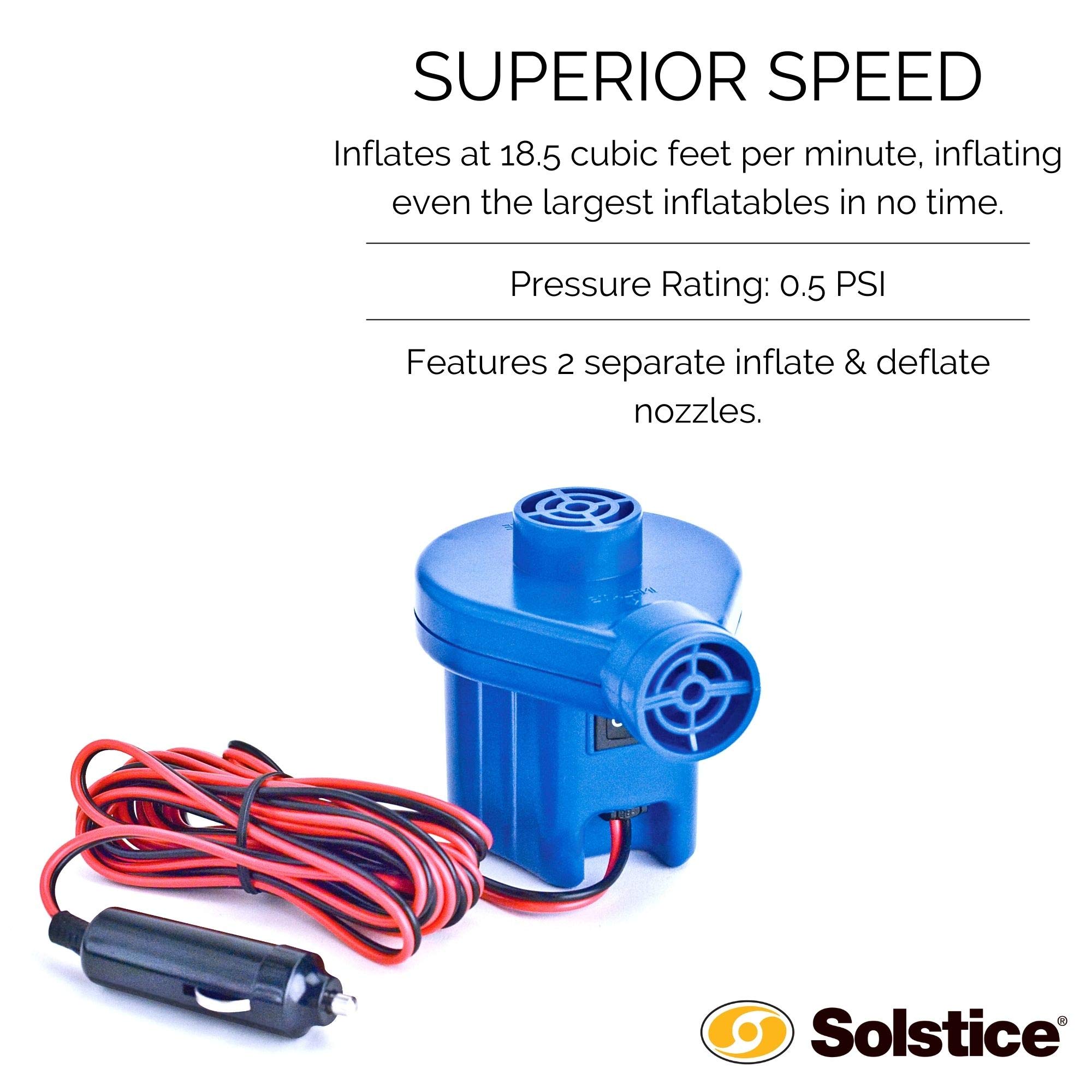 Swimline 12V Accessory Outlet Electric Pump for Inflatables