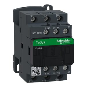 schneider electric tesys d - ac contactor lc1d09f7 110v ac 50/60hz 3-pin 3no 9a fixed and din rail mount