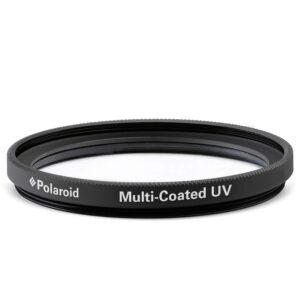 polaroid optics 43mm uv filter | protective ultraviolet filter absorbs haze, improves images & shields lens from atmospheric damage | slim multi-coated glass (plfiluv43)