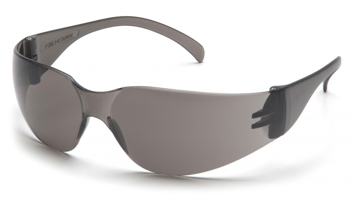 Pyramex Mini Intruder Safety Eyewear Clear Frame Gray Lens ANSI Z87+