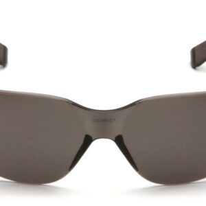 Pyramex Mini Intruder Safety Eyewear Clear Frame Gray Lens ANSI Z87+