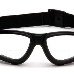 Pyramex XSG Reader Safety Glasses, Black Frame/Clear Anti-Fog + 2.0 Lens