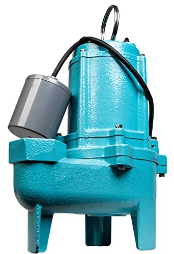 Little Giant WCR-9SS 115 Volt, 4/10 HP, 4800 GPH Sewage/Effluent/Wastewater Collection and Removal System, Steel Cover, Green/Blue, 509082