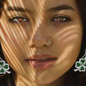 Body Candy Bright Heart Shamrock Earrings