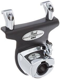 pearl integrated suspension system tom mount for 12"-16" drums; removes shell mounting hardware for better tom resonance and sustain. fits triple-flanged and die-cast hoops.