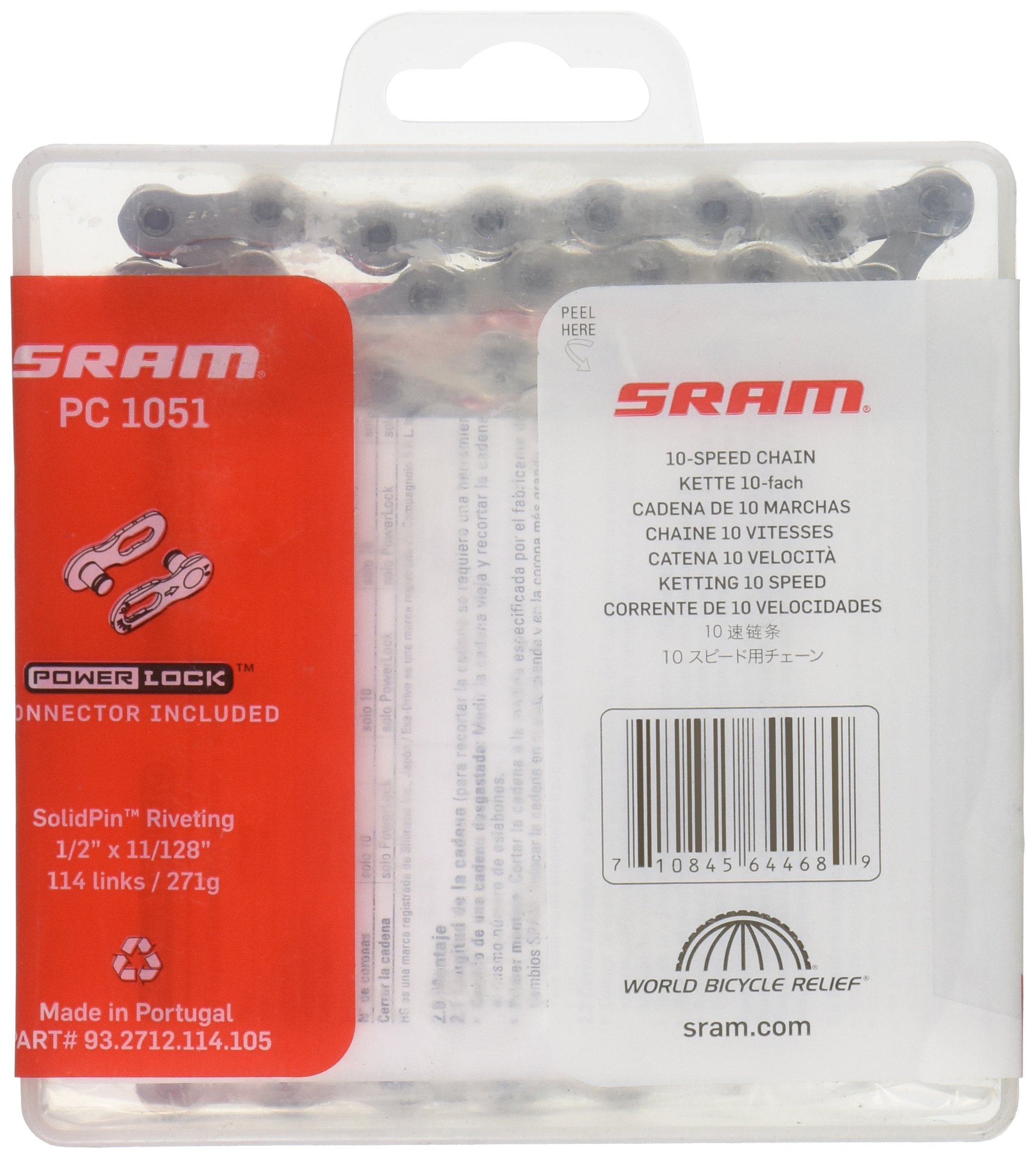 SRAM PC-1051 Chain - 10-Speed, 114 Links, Silver