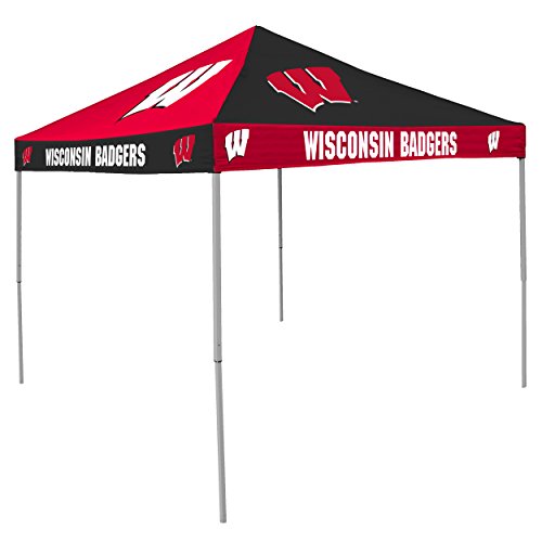 Logo Brands NCAA CB Tent, Wisconsin Badgers, 9 foot X 9 foot,Red