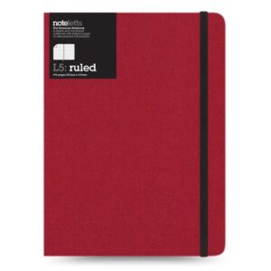 Letts Noteletts Universal Notebook, Large Ruled Burgundy, 8.87 x 6.5 Inches, 192 Pages (LEN5RBY)