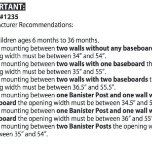 Regalo Extra Tall and Wide 2-in-1 Stairway and Hallway Wall Mounted Baby Gate, Bonus Kit, Includes Banister and Wall Mounting Kit