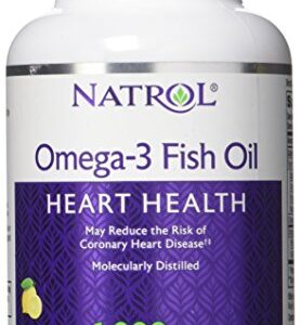 Natrol, Omega-3 Purified Fish Oil Softgels, Heart Health Dietary Supplement, 1000 mg, 90 Count