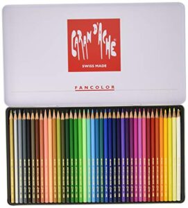 caran d'ache fancolor color pencils, 40 colors