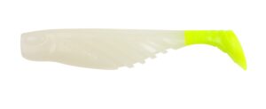 berkley gulp! ripple mullet saltwater fishing soft bait, glow/chartreuse, 4in