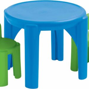 Little Tikes Bright 'n Bold Table & Chairs, Green/Blue, 24 x 24 x 18