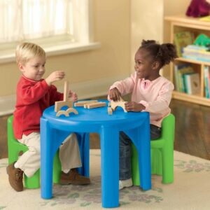 Little Tikes Bright 'n Bold Table & Chairs, Green/Blue, 24 x 24 x 18