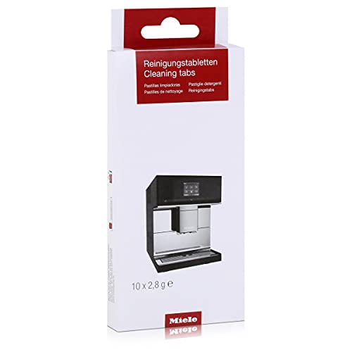 Miele Original Cleaning Tablets for Coffee Machines, Removes Oil and Residue, 10 Tablets