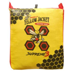 Morrell Yellow Jacket Supreme 3 Field Point Adult Archery Bag Target Replacement Cover with 2 Shooting Sides, 10 Bullseyes, and Carry Handle, Yellow