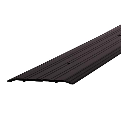 M-D Building Products 69811 Aluminum Commercial Flat-Profile Threshold: Durable and Sleek Entryway Access Solution Draft Protection (5 in. x 1/4 in. x 72 in) (Bronze)