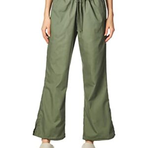 Cherokee Women's Plus Size Flare Leg Drawstring Scrub Pant, Olive, XX-Large