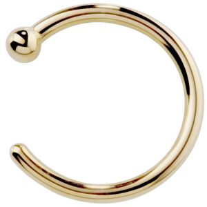 FreshTrends 18 Gauge 5/16"- 14K Yellow Gold Nose Hoop