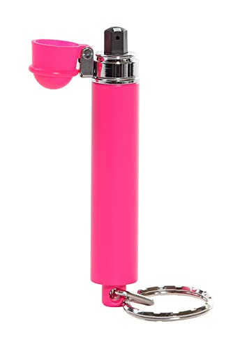 Mace Brand Mini Keychain Pepper Spray (Pink Hard Case) – Accurate 5’ Powerful Pepper Spray, Flip Top Safety Cap – Great for Self-Defense, Refillable with a Mace Refill Unit,Hot Pink