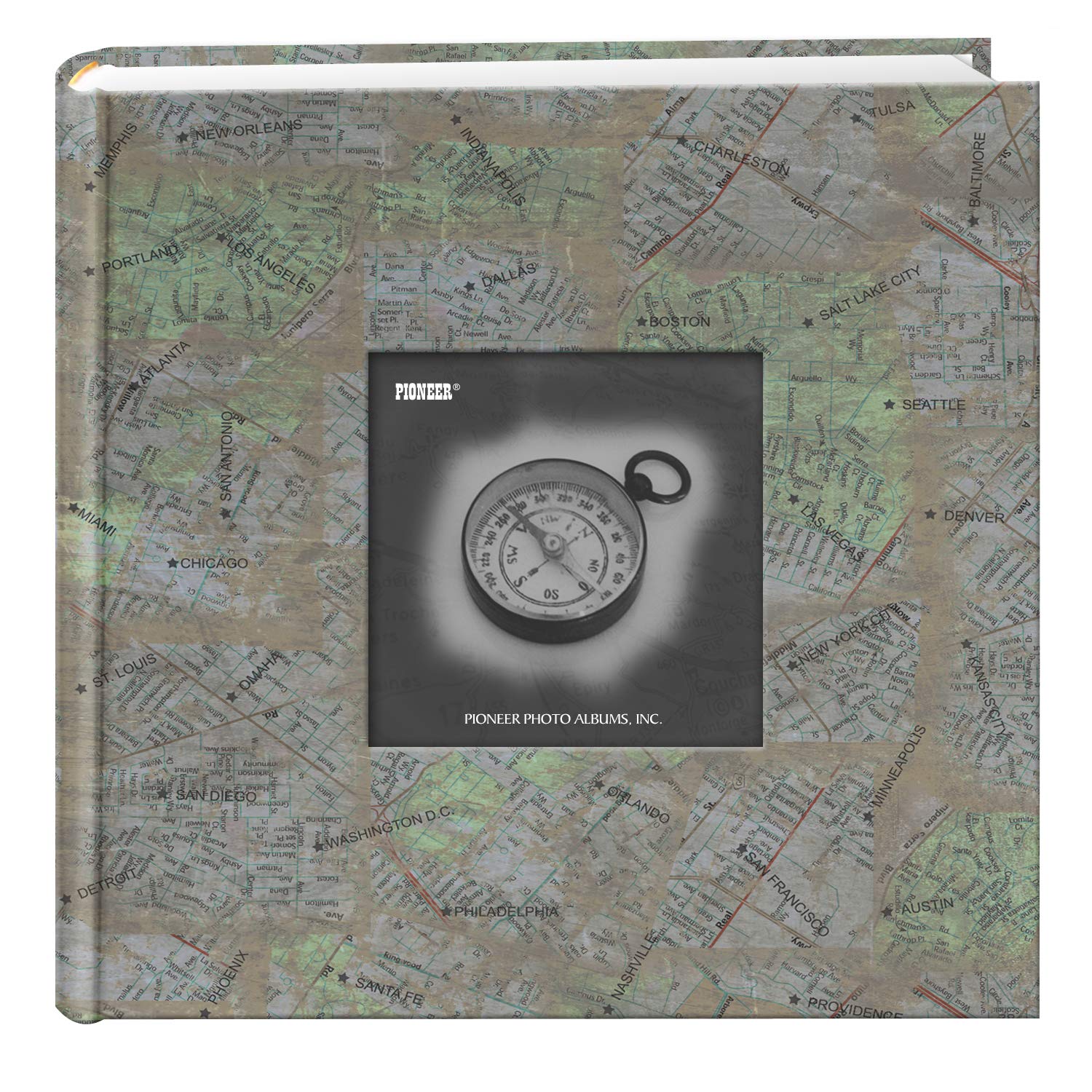 Pioneer Photo Albums DA-200MAP/CM 200-Pocket Photo Album with Printed Travel Design Cover, City Maps