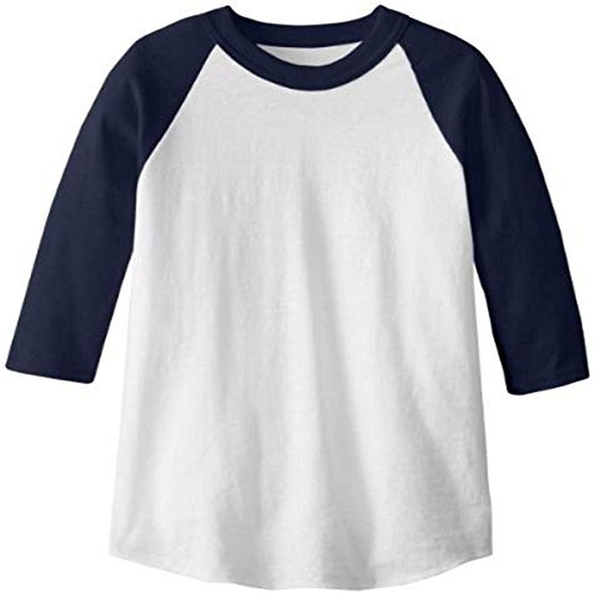 MJ Soffe Kid's 3/4 Sleeve Baseball Jersey, Small, Navy