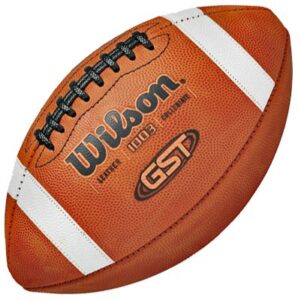 wilson ncaa 1003 gst leather game footballs tan leather official (set of 6)