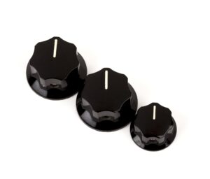 fender jazz bass knobs - black