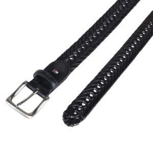 Tommy Hilfiger Men's Braided Belt, Black, 38