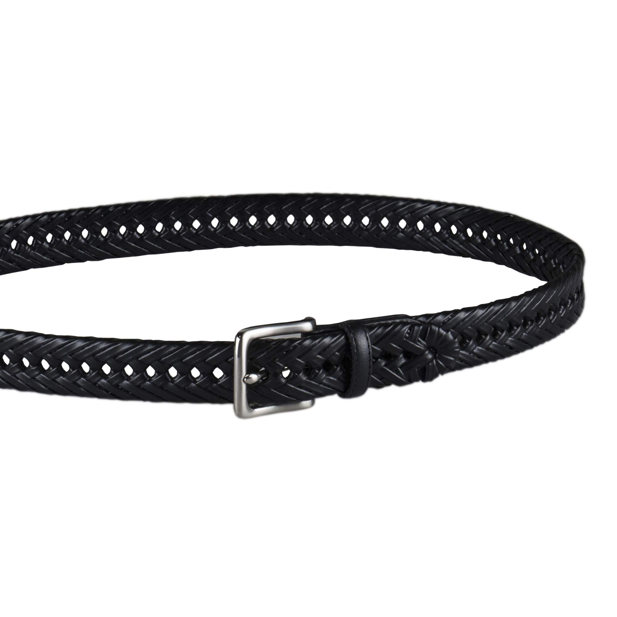 Tommy Hilfiger Men's Braided Belt, Black, 38