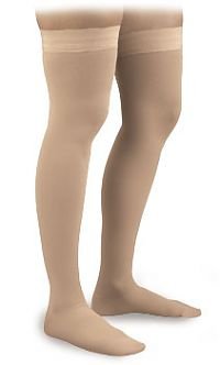 Activa Graduated Therapy Unisex Thigh Highs w/ Uni-Band Top 20-30 mmHg Large Beige - H3203