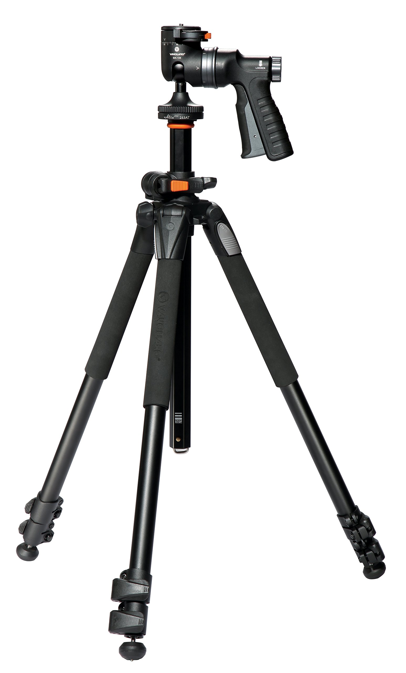 Vanguard Alta Pro 263AGH Aluminum Tripod with GH-100 Grip Head for Sony, Nikon, Canon DSLR Cameras,Black