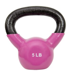 sunny health & fitness sunny vinyl coated kettlebell (5-pound)