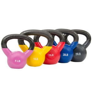 Sunny Health & Fitness Sunny Vinyl Coated Kettlebell (20-Pound)