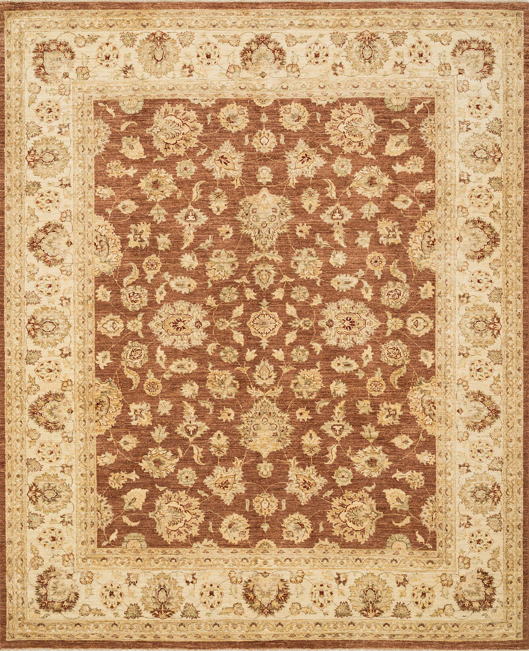 Loloi MAJESTIC Area Rug, 4'-0" x 6'-0", RUST/IVORY