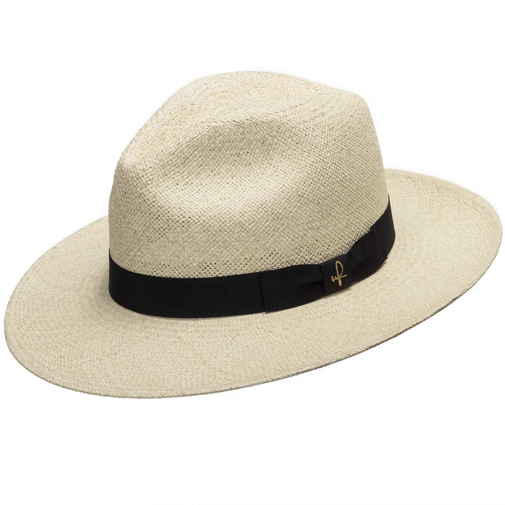 ULTRAFINO FEDORA PACKABLE FOLDABLE Panama Straw Hat CLASSIC 7 3/8