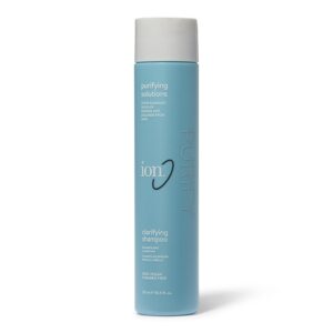 ion clarifying shampoo, removes build-up and residue, vegan, safe for chemically-treated hair