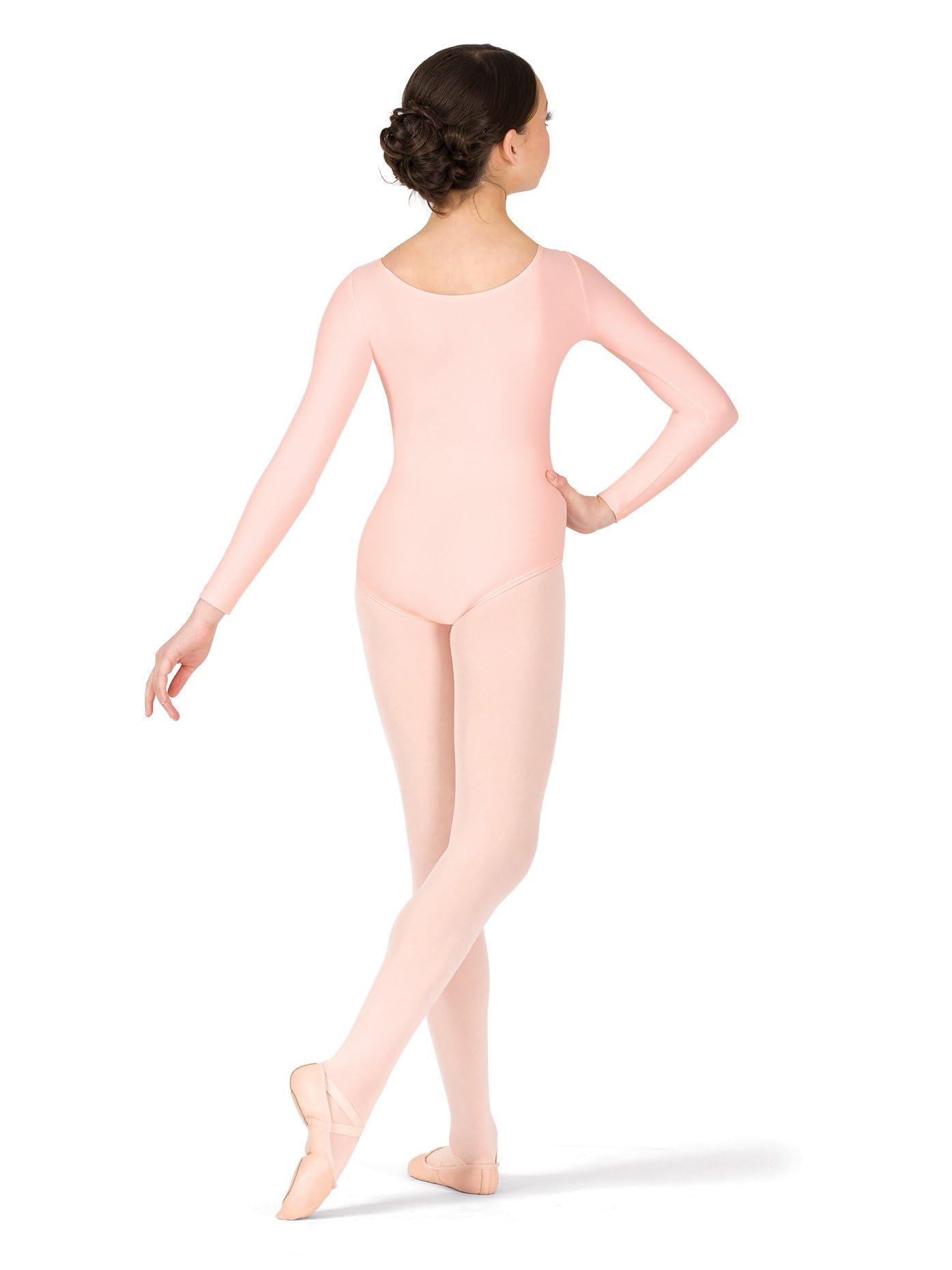 Theatricals Girls Long Sleeve Dance Leotard Black L D5103C