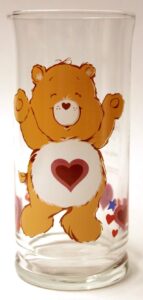 care bears tenderheart bear glass pizza hut limited edition 1983