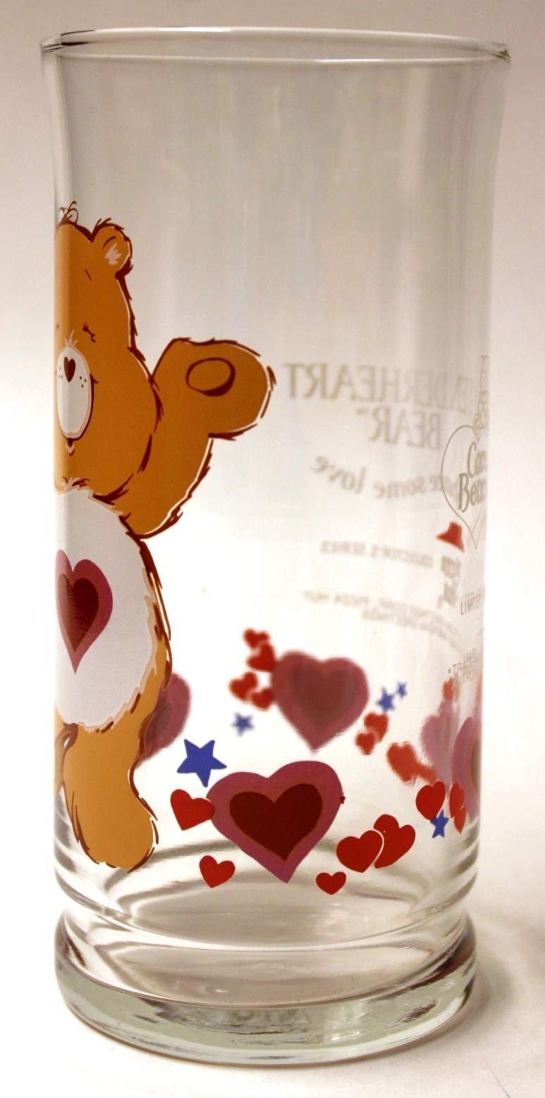 Care Bears TENDERHEART BEAR GLASS PIZZA HUT LIMITED EDITION 1983